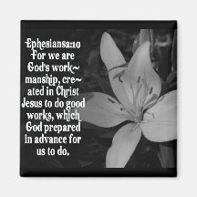 EPHESIANS 2:10 BIBLE SCRIPTURE QUOTE FRIDGE MAGNETS