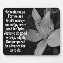 EPHESIANS 2:10 BIBLE SCRIPTURE QUOTE MOUSE PAD