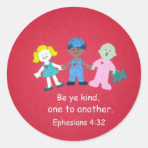 Ephesians 4:32 round stickers