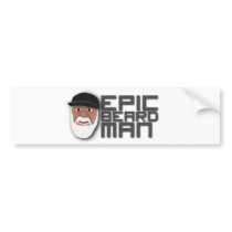 Epic Beard Man Bumper Sticker