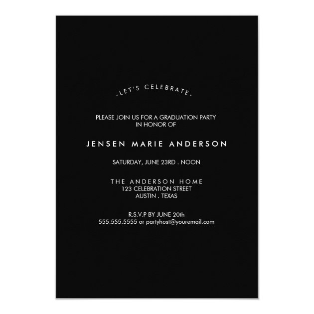 Epic Grad Vertical Photo Graduation Party 5x7 Paper Invitation Card