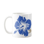 "Epic Hibiscus" in Blue Mug