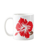 "Epic Hibiscus" in Coral Mug