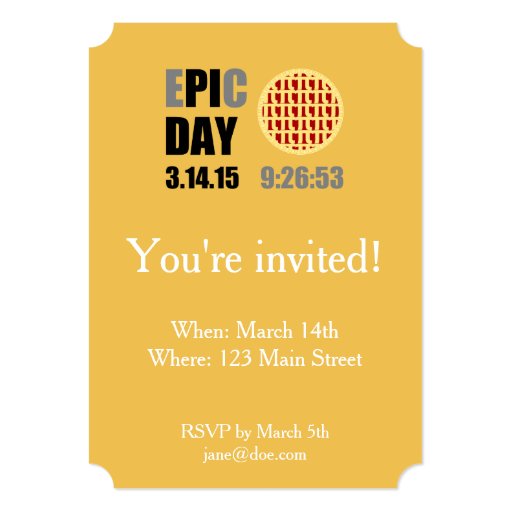 pi day invitation