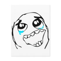 Epic win face postcard