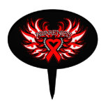 Epidermolysis Bullosa Awareness Heart Wings Cake Pick