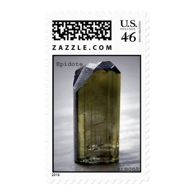 Epidote Postage Stamp by Minpics