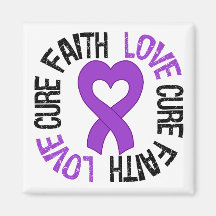 Epilepsy Awareness Faith Love Cure Refrigerator Magnets