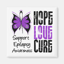 Epilepsy Awareness Hope Love Cure Refrigerator Magnets