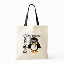 Epilepsy Awareness Penguin Tote Bag