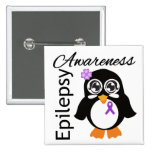 Epilepsy Awareness Penguin Buttons