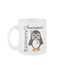 Epilepsy Awareness Penguin Coffee Mugs