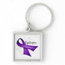 Epilepsy Awareness Ribbon Key Chains