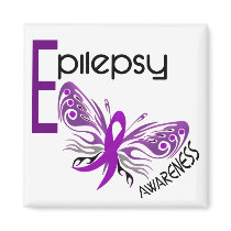 Epilepsy BUTTERFLY 3 magnets by awarenessgifts Epilepsy BUTTERFLY 3 magnets
