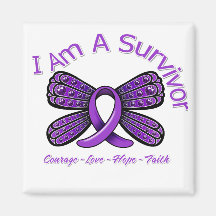 Epilepsy Butterfly I Am A Survivor Magnet