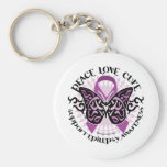 Epilepsy Butterfly Tribal Key Chain