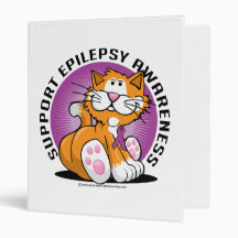 Epilepsy Cat 3 Ring Binders