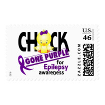 Epilepsy Chick Gone Purple 2 Postage Stamps
