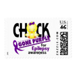 Epilepsy Chick Gone Purple 2 Postage Stamps