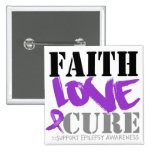 Epilepsy Faith Love Cure buttons