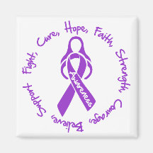 Epilepsy Fight Cure Hope Logo Magnets