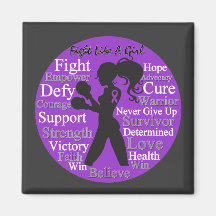 Epilepsy Fight Like A Girl Collage Fridge Magnet