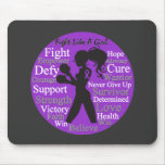 Epilepsy Fight Like A Girl Collage mousepads