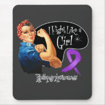 Epilepsy Fight Like a Girl Rosie The Riveter Mouse Pad