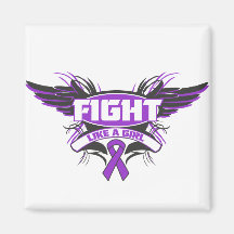 Epilepsy Fight Like a Girl Wings.png Fridge Magnets