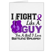 Epilepsy Fight Like A Guy 15 Greeting Cards