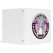 Epilepsy Fighter Cat 3 Ring Binders