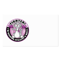 Epilepsy Fighter Cat business cards