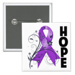 Epilepsy Floral Hope Ribbon Buttons