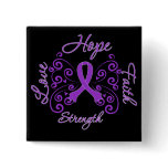 Epilepsy Hope Motto Butterfly Button