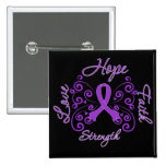 Epilepsy Hope Motto Butterfly Button