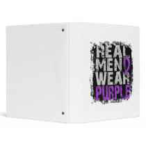 Epilepsy Real Men Wear Purple Vinyl Binders