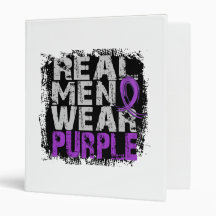 Epilepsy Real Men Wear Purple Vinyl Binders