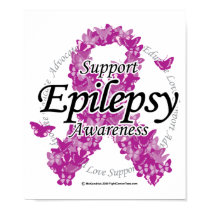 Epilepsy Ribbon of Butterflies posters