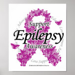 Epilepsy Ribbon of Butterflies Posters