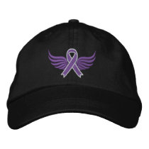 Epilepsy Ribbon Wings Embroidered Hats