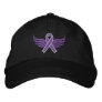 Epilepsy Ribbon Wings Embroidered Hats