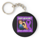 Epilepsy Rosie Riveter - Fight Like a Girl Key Chain