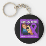 Epilepsy Rosie Riveter - Fight Like a Girl Key Chain