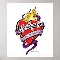 Epilepsy Tattoo Heart Print