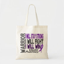 Epilepsy Warrior Canvas Bags