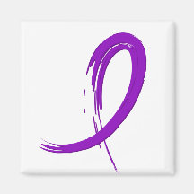 Epilepsy's Purple Ribbon A4 Refrigerator Magnet