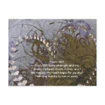 EPsalm 28:7-The LORD is my strength and my shield postcards