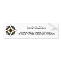 Epsilon Chi White Bumper Sticker