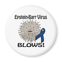 Epstein-Barr Virus Blows Awareness Design Refrigerator Magnets