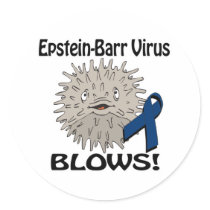 Epstein-Barr Virus Blows Awareness Design Stickers